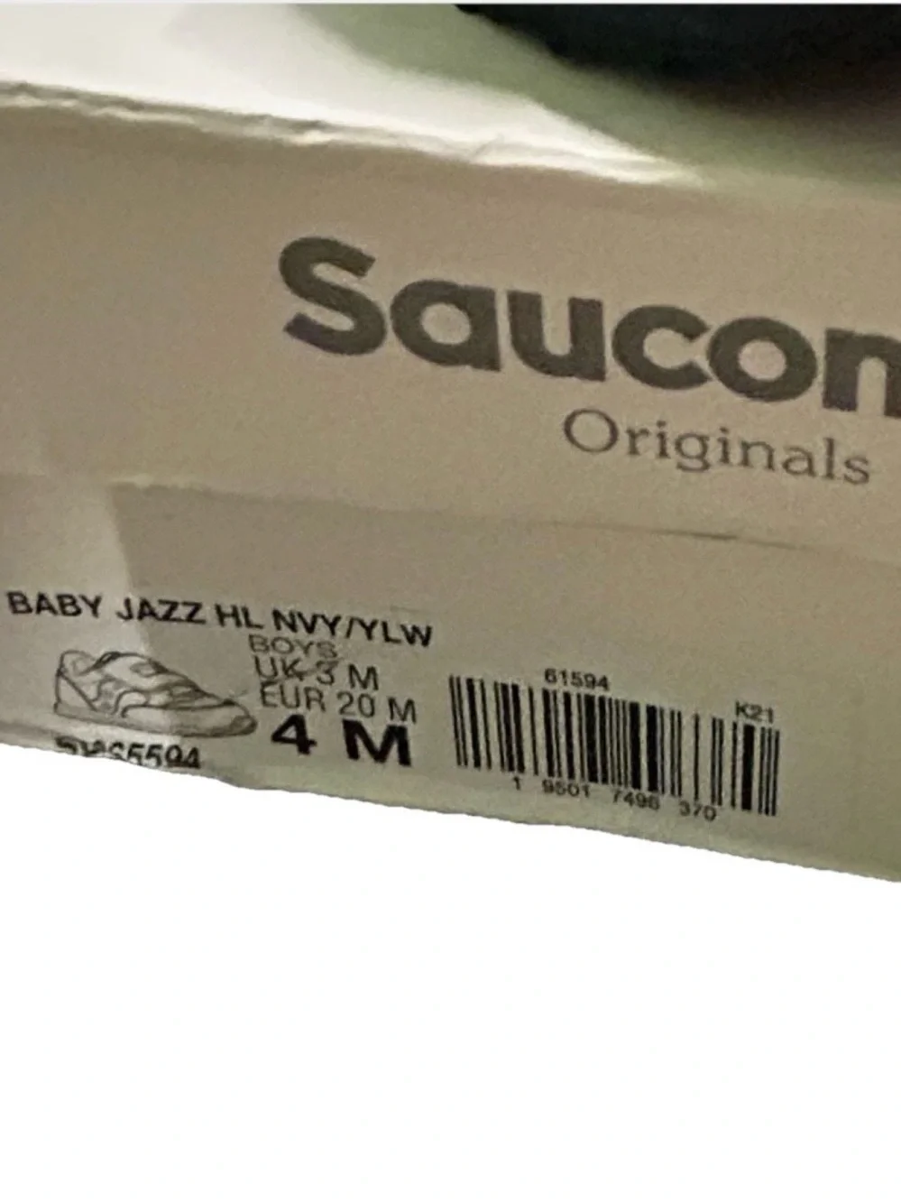 NWT Toddler Saucony Jazz Blue Yellow Sneakers Size 4